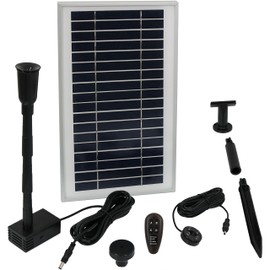 Sunnydaze 105 GPH Solar Pump and Panel Kit with Battery Pack and Remote Control - 55-Inch Lift