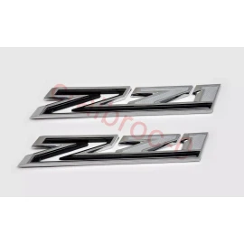 OEM NEW 2pcs 2019-2023 Chevy Silverado Z71 Fender Emblem Badge Chrome Black