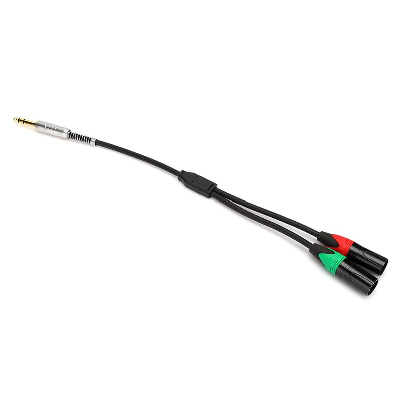 0.3M 24AWG Pure Copper Double Shield 6.35 Male to Double