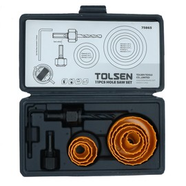 11pc Hole Saw Round Cutter Drill Arbor 19-64mm Cutters Circle Saws in Case