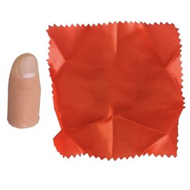 Panda Loco Disappearing Cloth Thumb Tip Finger Fake Magic Soft Red Trick Close Up Vanish Appearing Novelty