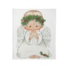 CafePress Christmas Cute Baby Angel Praying Plush Fleece THR Super