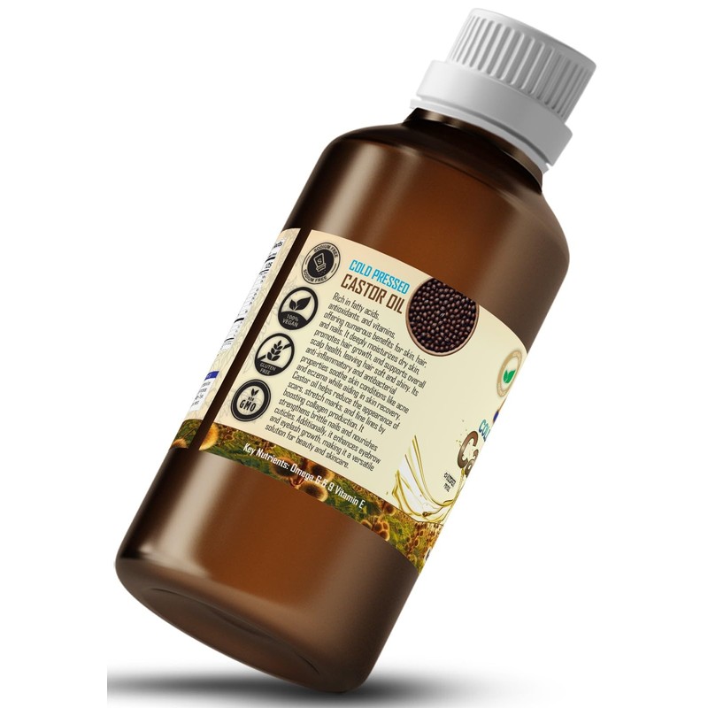 Rani Castor Oil 16.9 Ounce (500ml) Cold Pressed | 100%
