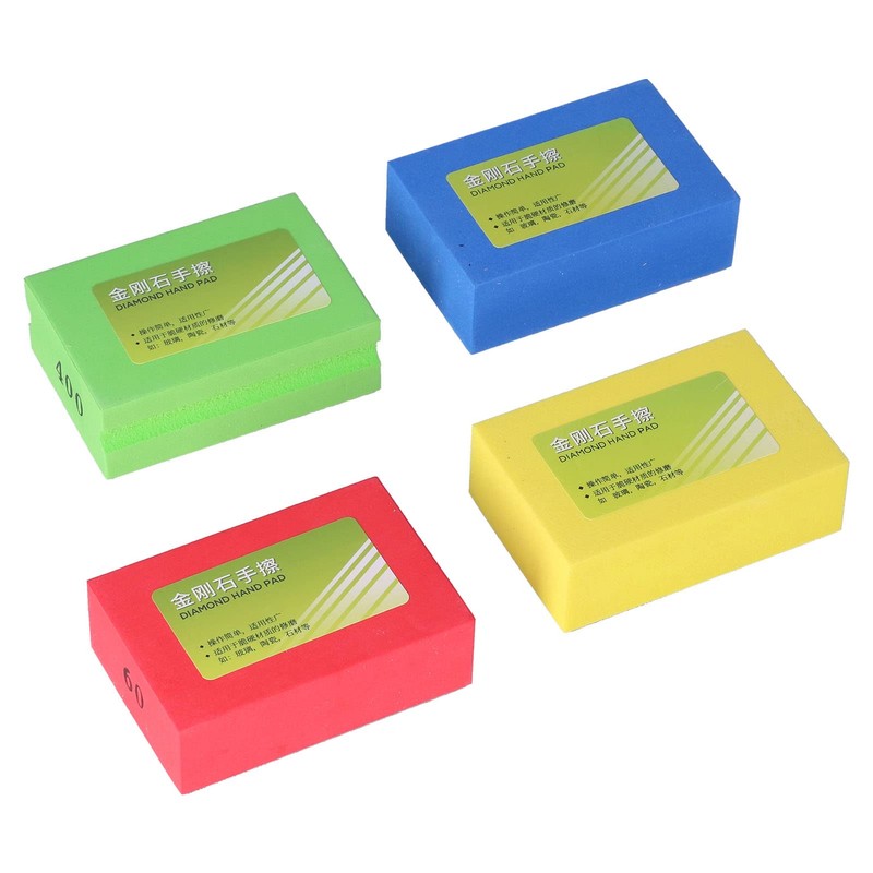4pcs Diamond Hand Polishing Pads for Sanding Ceramics Glass Tile
