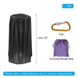 PATIKIL Portable Dressing Room, 3.94ft Length Instant Dressing Cover Up Changing Tent Privacy Shelters for Beach Boating Camping Competition, Black