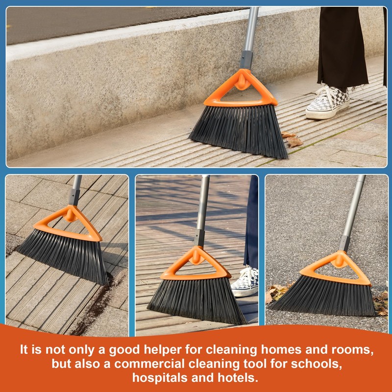 CLEANHOME Outdoor Brooms for Sweeping Patio, Commercial Grade Heavy Duty