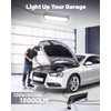 4 Pack Linkable LED Shop Lights, 100W 15000LM Aluminum Plug