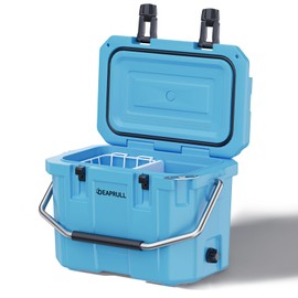 30 Quart Hard Cooler, Insulated Ice Chest Box Holds Ice for More Days, Portable Cooler with Handle, Cup Holders, Double Latches for Camping, Drink, Beverage, Beach, Picnic, Fishing, Boat, Barbecue
