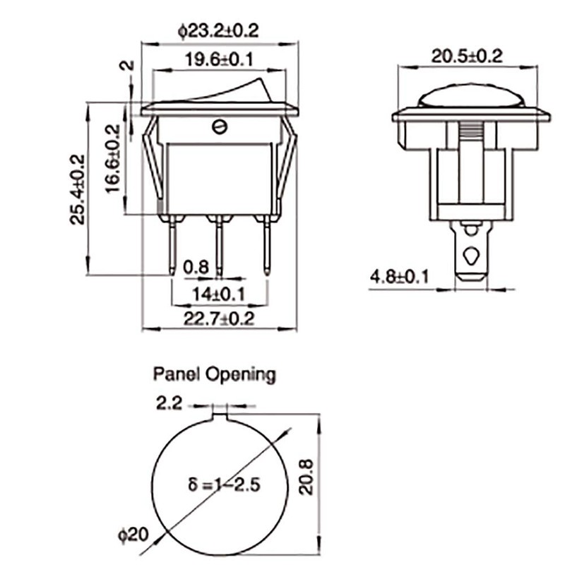 CESFONJER 12V 20A Auto Rocker Waterproof Toggle Switch LED Lighting