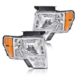 LQI Headlights Assembly Compatible with 2009-2014 Ford F150 Headlamps Driver & Passenger Side DL3Z13008A DL3Z13008B DL3Z13008EB DL3Z13008EC FO2503289 FO2502289