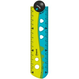 Maped - Folding Croc Croc Ruler - Can be Used Open or Closed - Lock to fix The Open Ruler - Crocodile Shape - Ideal for Learning to Trace, Measure and Draw - 2 x 15 cm
