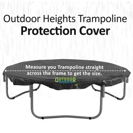 13ft Trampoline Cover, Round Trampoline Cover Rain Snow Sun Shade Protection Cover, Rainproof UV Resistant Wear-Resistant Gravity Trampoline Cover trampoline Protective Covers - 13ft Round,Black
