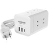 KIMOC Power Strip Tower with USB 3.3 ft (1 m)