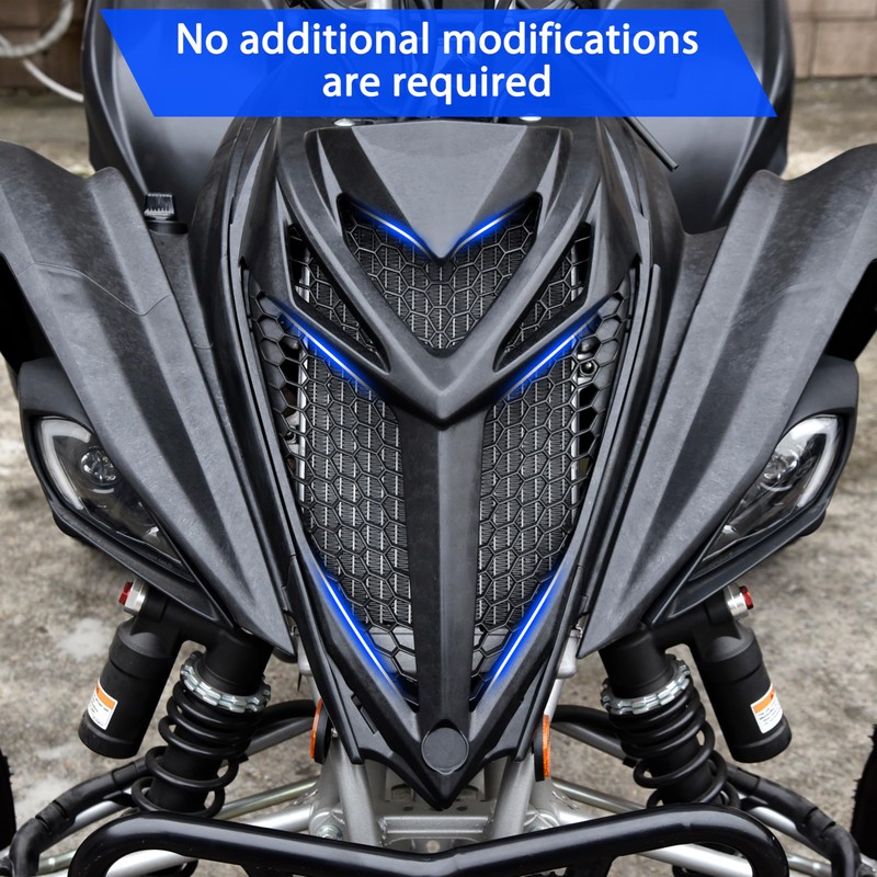 SAUTVS Mesh Grill Radiator Guard Protector for Yamaha Raptor 700,