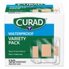 Curad Waterproof Bandage Variety Pack, 3 Styles Included; Assorted Size,