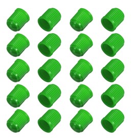 20PCS Tire Valve Stem Caps, Tire Valve Dust Caps Air Caps Cover with O Rubber Seal, Corrosion Resistant Auto Accessories Universal Stem Covers for Trucks Motorcycles Bicycles SUVs (Green)