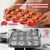 Helpcook 2Pack Silicone Muffin Pans with Metal Reinforced Frame,12 Cup