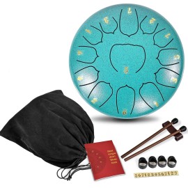 Ironkoi Steel Tongue Drum: 6.5-inch 13-tone Musical Percussion Instrument, Rain Drum
