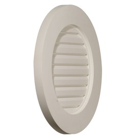 Ekena Millwork 23"W x 23"H x 1 5/8"P, Round Gable Vent Louver, w/ Wide Trim, Non-Functional