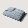 Jaju [JAJU] Line Seeker Quilted Blanket SS Blue Gray