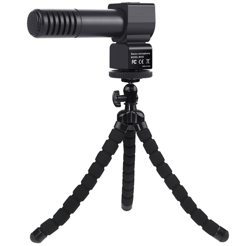 TEFTYMON Microphone for Digital Camera with Shock Structure, Windscreen, 3.5mm