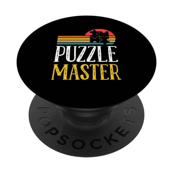 Vintage Jigsaw Puzzle Master Retro Puzzler PopSockets Swappable PopGrip