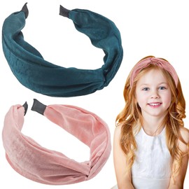 2 PACK Headband, knotted headbands for women, No Slip Cute Headbands, Accessories Glamour Turban Knotted Headband for Women