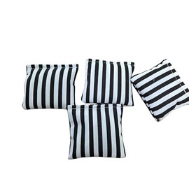 5" Striped Resin filled cornhole bags set of 4