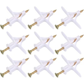 THJOPOKEEL 50 Kit de Anclajes para Paneles de Yeso, Tapones y Tornillos de Alta Resistencia, Taquetes y Tornillos para Placas de Yeso y Tablaroca (Blanco)