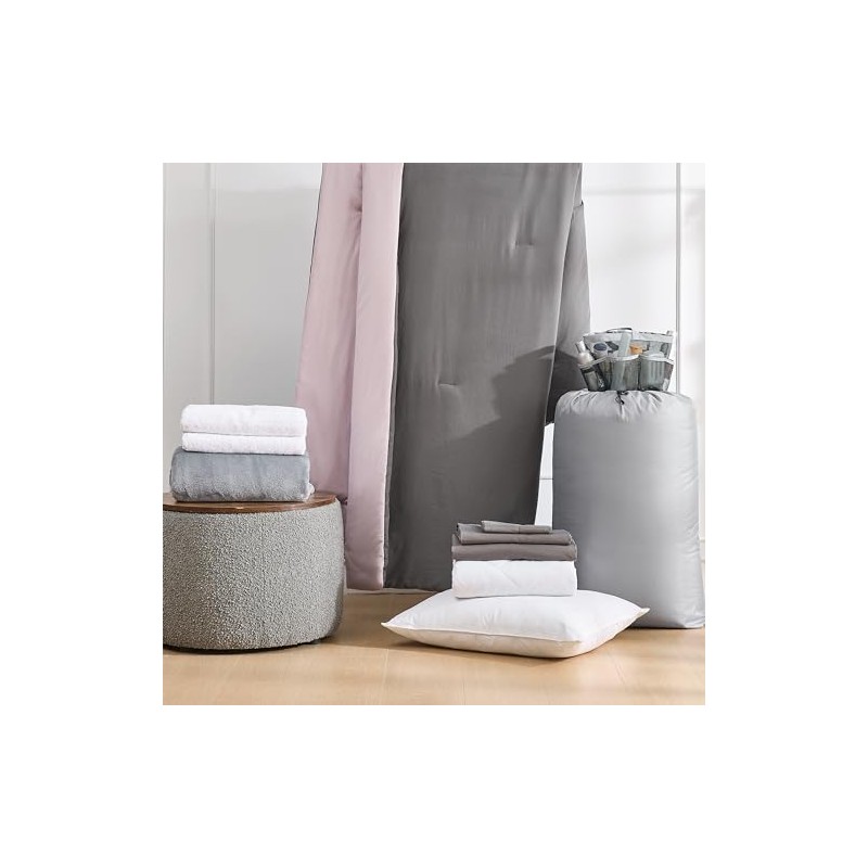 College Freshman Dorm Pack Plus - Twin XL Bedding Bundle