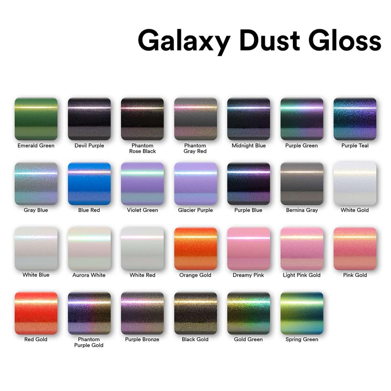 24"x60" (2FTx5FT) Spring Green Galaxy Dust Gloss Chameleon Metallic Color