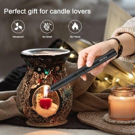 ARECTECH Electric Candle Lighter Rechargeable Lighter Arc Plasma Lighters for Candle Kitchen Camping Christmas Type-C Gold