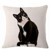 Glareshop Cat Print Linen Pillow Case Cushion Throw Cover Home