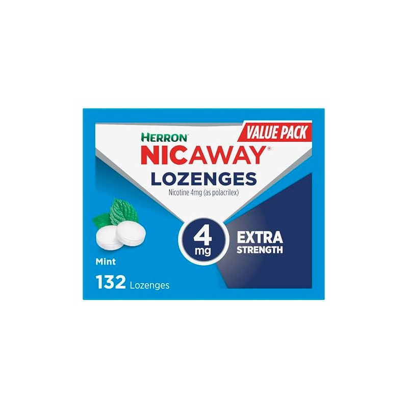 Nicaway 4mg Stop Smoking Mint Lozenge (Pack of 132)