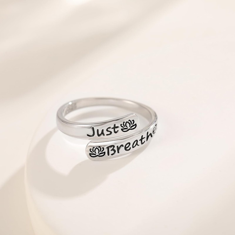 Anillo de plata de ley 925 con forma de loto