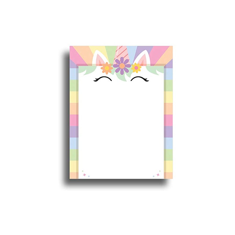 Unicorn Border Stationery Paper - 80 Sheets - Great for