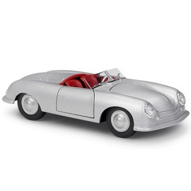356/1 Roadster Silver with Red Interior NEX Models 1/24 Diecast Model Car by Welly 24090silver