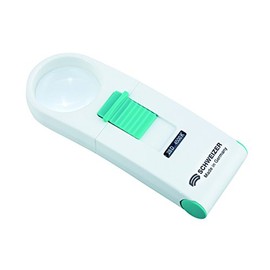 Schweizer Optik - ÖKOLUX plus mobil Handleuchtlupe - 28 D / 8-fach / 35 mm / 4500 K 12x 14x