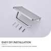 Toilet Paper Holder with Phone Shelf Solid Metal Bathroom Wall