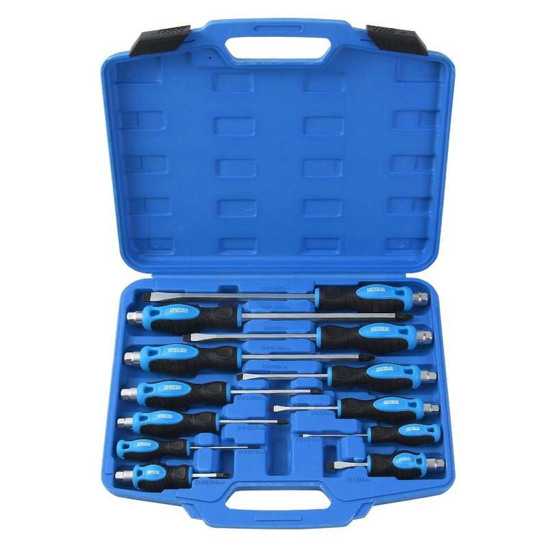 Sunplux 12-Piece Magnetic Screwdriver Set, Heavy Duty Screwdriver Set Go-Thru