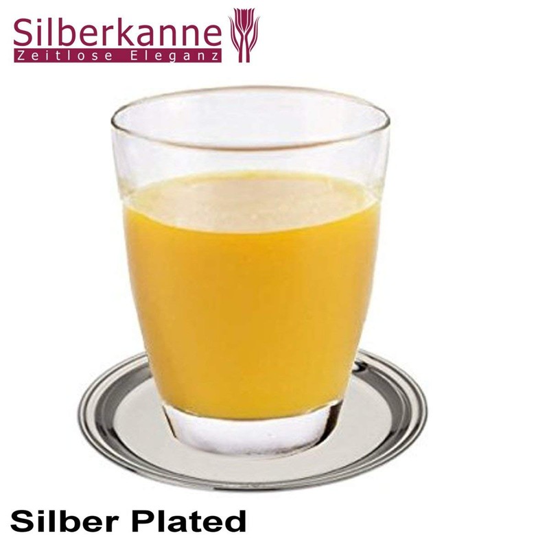 SILBERKANNE Glass Plate Glass Coaster Classic D 11 cm Premium