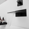 BWE Waterfall Tub Faucet Wall Mount Tub Filler Matte Black