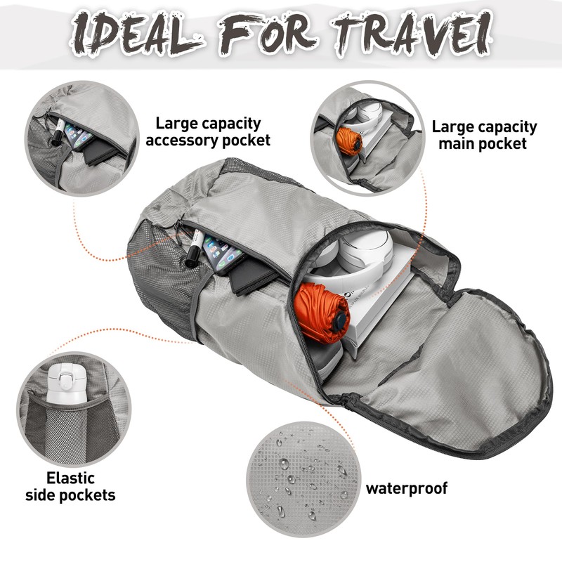 ZOMAKE Folding Backpack, 6.9 gal (20 L), Lightweight, Compact, Compact,
