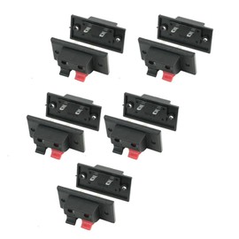 GFORTUN 10 Pack Push in Type Right Angel Stereo Speaker Terminal Strip Board Connector 2 Positions for Speaker Parts