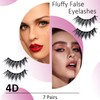 False Eyelashes, 7 Pairs, 4D Fake Lashes, Natural False Eyelashes,