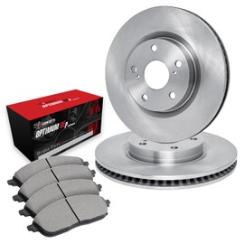 R1 Concepts Front Brakes and Rotors Kit |Front Brake Pads| Brake Rotors and Pads| Optimum OEp Brake Pads and Rotors|fits 2010-2013 Hyundai Santa Fe; Kia Sorento