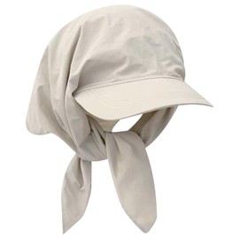 TYXHXTF Beige Sun Hat, UV Protection Summer Hat, Fishing Hat with Large Neck Flap, Portable Summer Hat for Women, Outdoor Fishing, Golf, Hiking