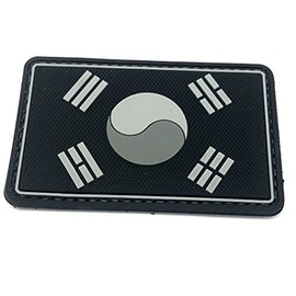 South Korea Black Flag PVC Paintball Airsoft Morale Patch