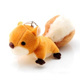 YuanHolumid Brown Cartoon Squirrel Plush Keychain, Key Ring Backpack Plush Stuffed Animal Plush Keychain, Decorations, Plush Figures, Car Keychain