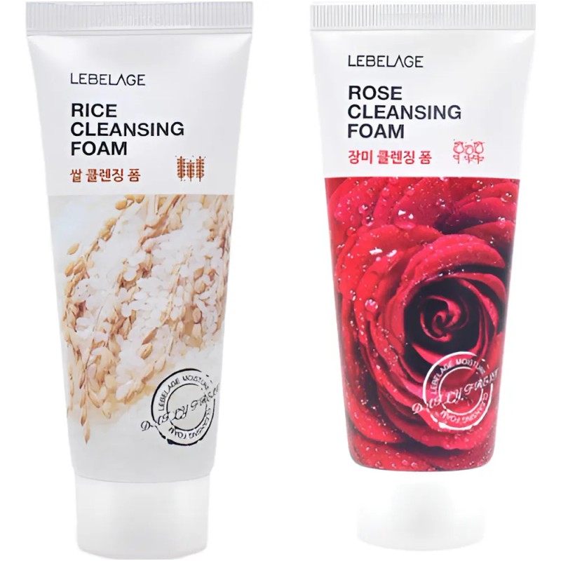 Jabon Espuma Coreana_ Arroz Rosas_ Limpieza Profunda (2pz)